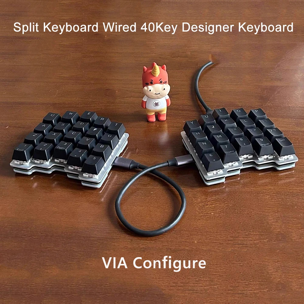 Mechanical-Keyboard-40-Key-Split-Keyboard-DIY-Macro-Programmable-VIA ...