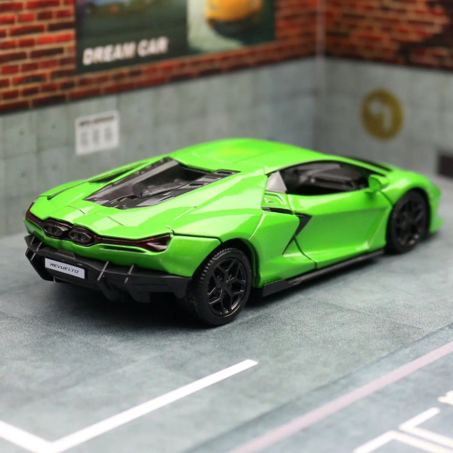 1/36 Lamborghini Revuelto HPEV Super Toy Car For Children RMZ City Diecast Metal Miniature Model Pull Back Collection Gift Boy 6