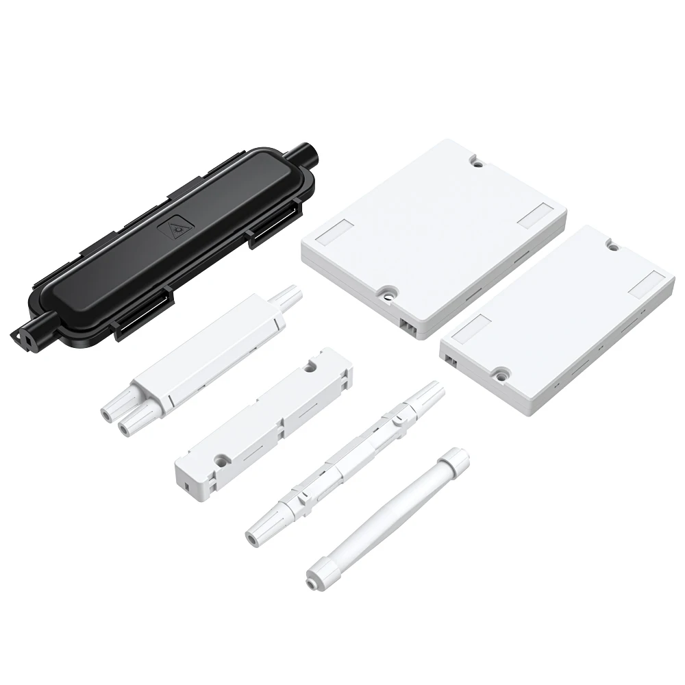 Fiber Optic Protection Box Drop Cable Rotection Box 10/50pcs Heat Shrink Tubing FTTH Type Waterproof