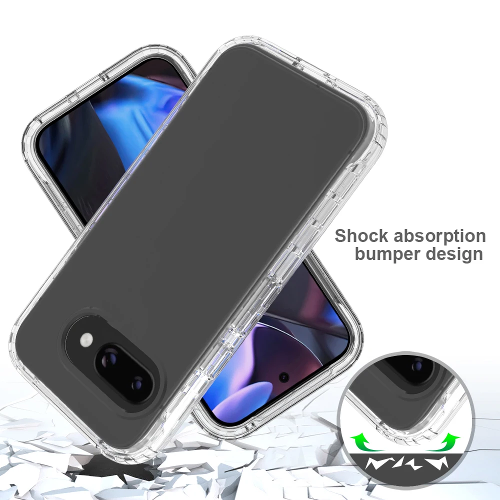 Durable Transparent Cell Phone Case - 2 in 1 Drop-Proof & Shock-Proof Protection