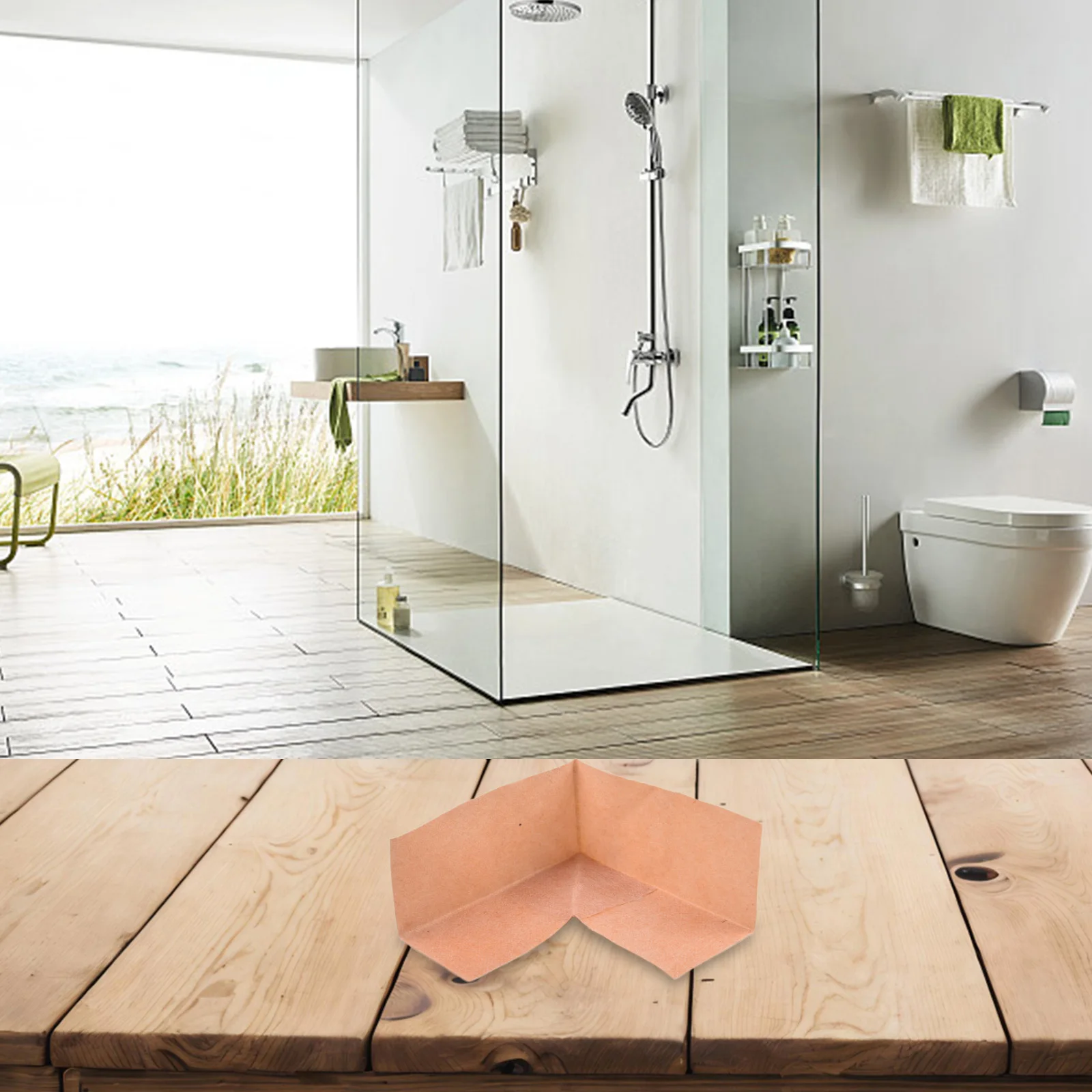 4/10PCS Waterproofing Corner Shower Membrane Bathtub And Steam Room Corner Shower Household Seamless Membrane Tool Parts