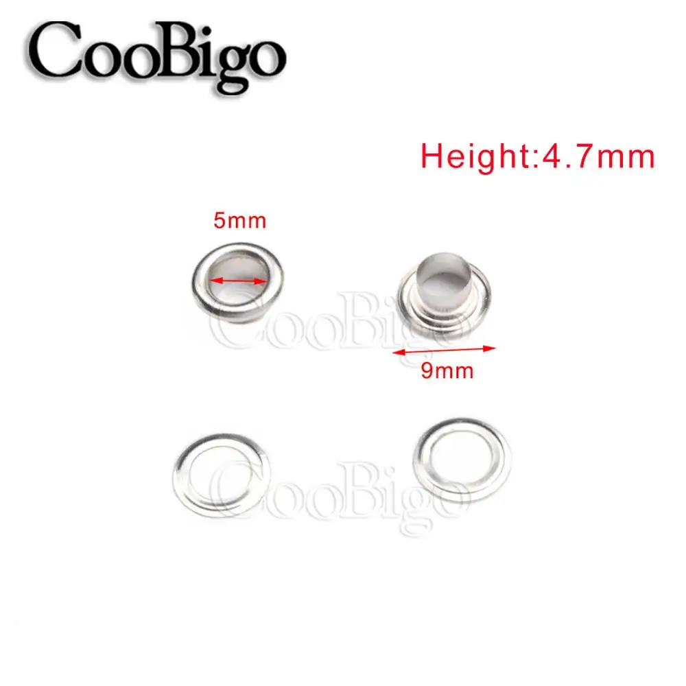 Premium Metal Eyelet Grommet Ring Kit for Sewing & Crafting (100 Sets, Silver)