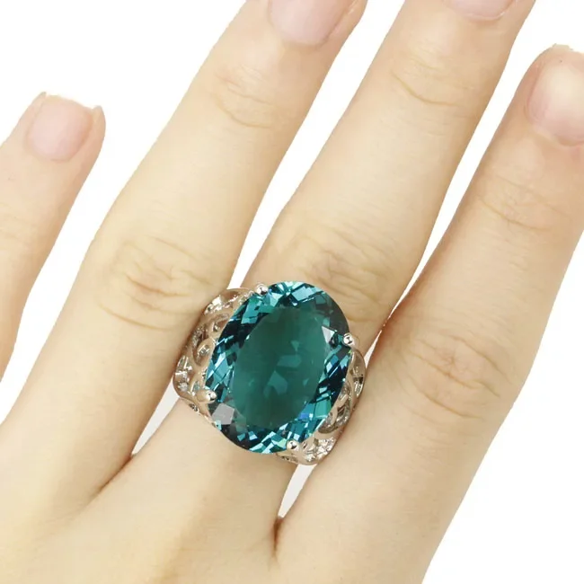 8g Customized 925 SOLID STERLING SILVER  Rings Elegant Smoky Topaz Violet Tanzanite Citrine Blue Aquamarine  Wedding Sz 5.5-10