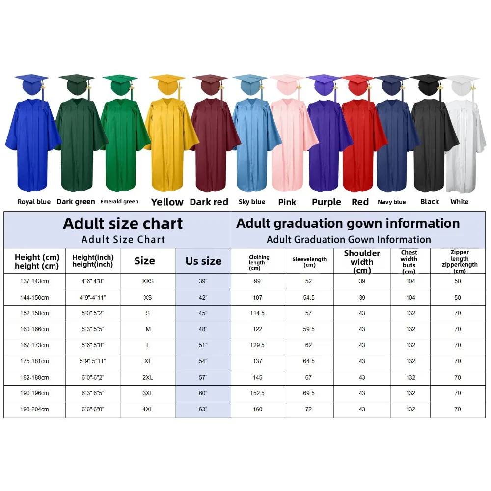 성인 졸업복 세트 학사 석사 박사 학위 가운 (대학용)