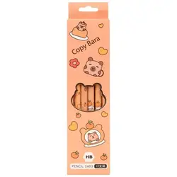 Kawaii Capybara Sketching Pencils with Erasers - 12 Pack Stationery Set (12 PCS)