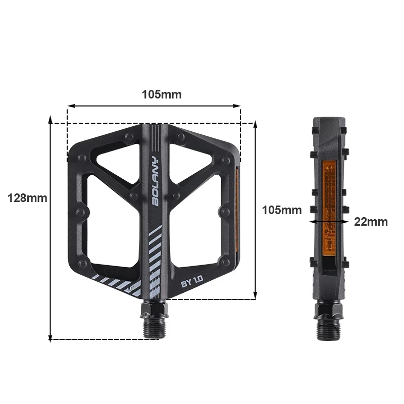Bicycle Pedals BOLANY Nylon Anti-slip Seal Double Bearing Pedal MTB Accessories