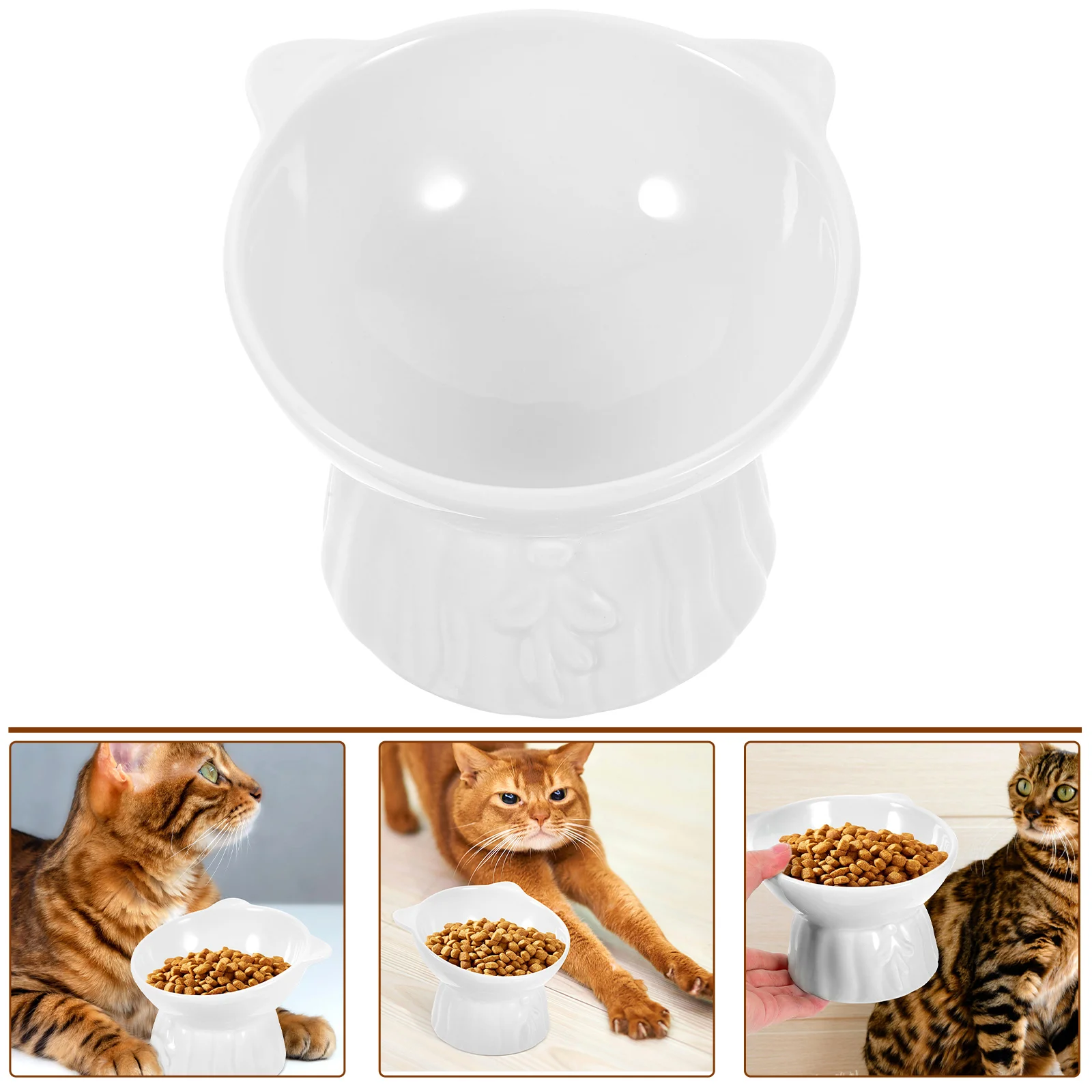 

Raised Cat Bowl Elevated Cat Food Feeder Water Bowl Dog Food Dish Cat Food Container