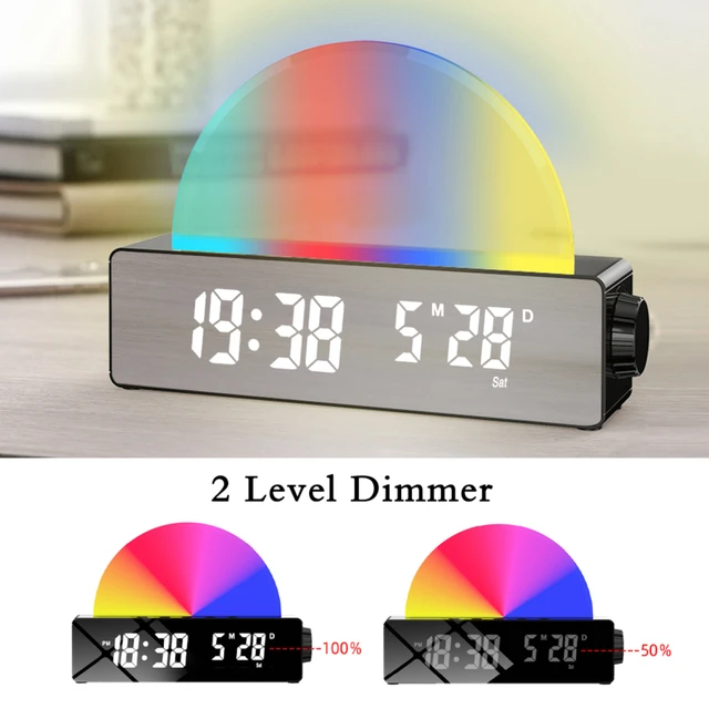 Energize your mornings with this chic and contemporary sunrise alarm clock for a personalized and lively start to your day. Cust 4