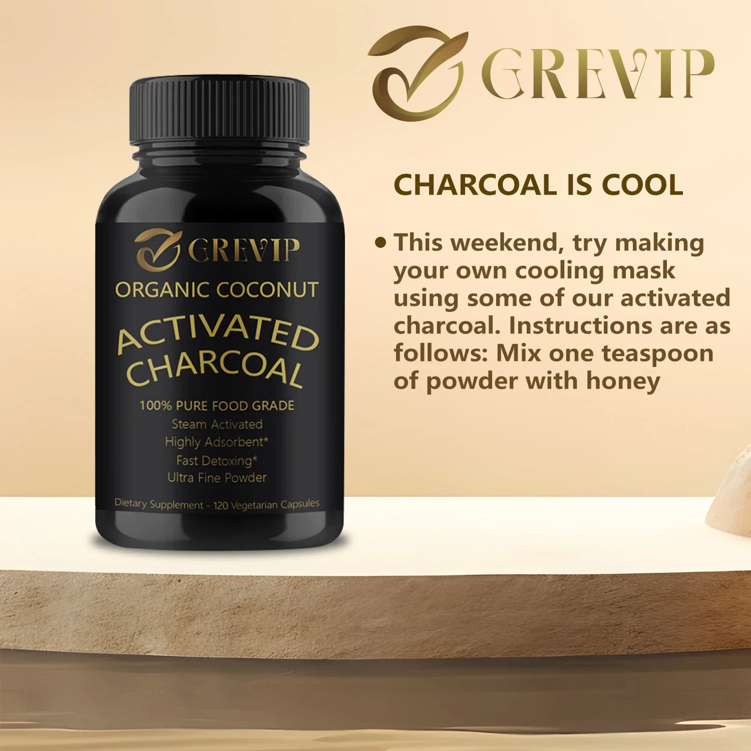 Activated Coconut Charcoal Relieves Gas Bloating and Natural Detoxification Metabolism