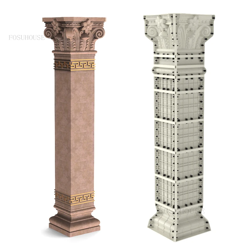 Thickened Square Roman Column Mold European Roman Square Column Cement Mold Garden Gate Villa