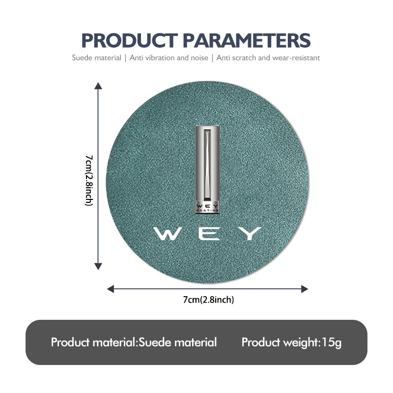 2pcs Car Coaster Water Cup Sheepskin Anti-skid Pads Accessories For WEY Tank 300 VV6 VV5 VV7 GT Mocha Splash Guard Mudguards