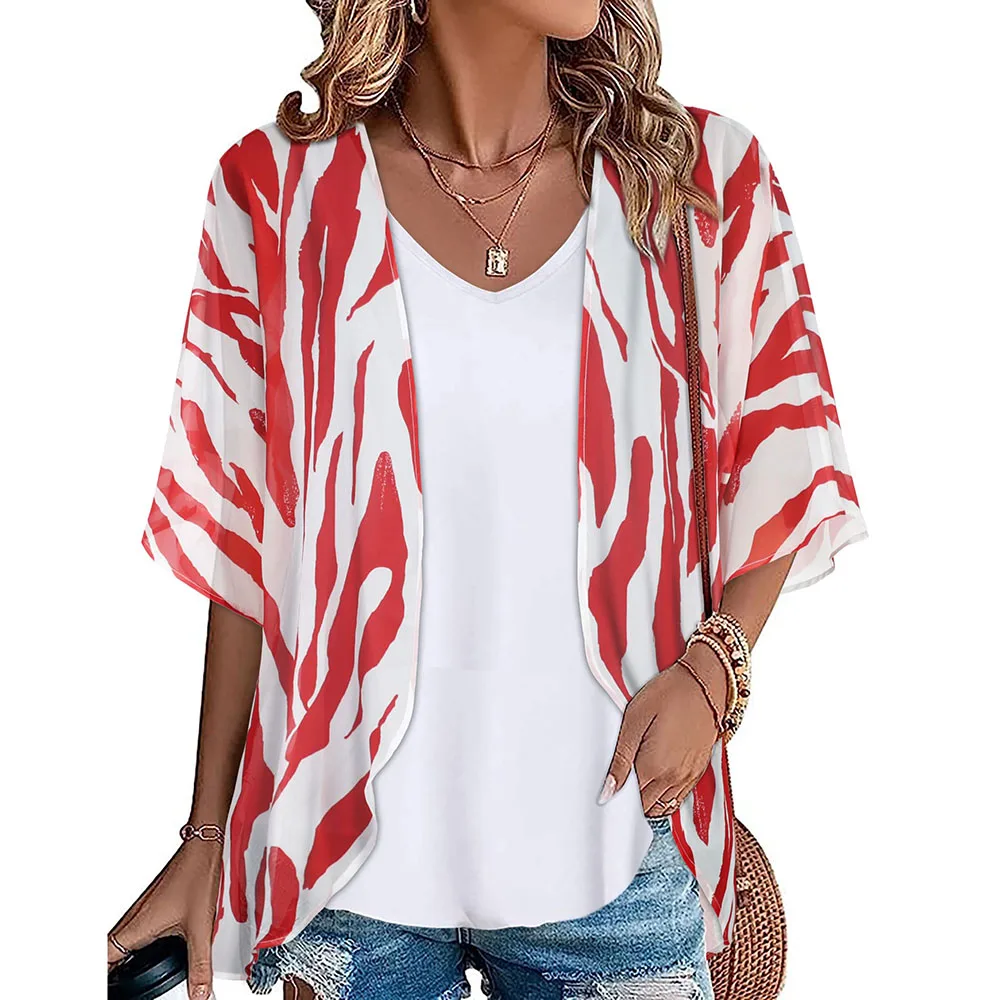 Swimsuit Cover Up Swimsuit Coverup Fishnet Cover Up Womens Kimono Beach Cover Up Chiffon Cardigan Floral Tops Loose Capes Short Sleeve Kimonos For Women Clothing Beach Swimwear