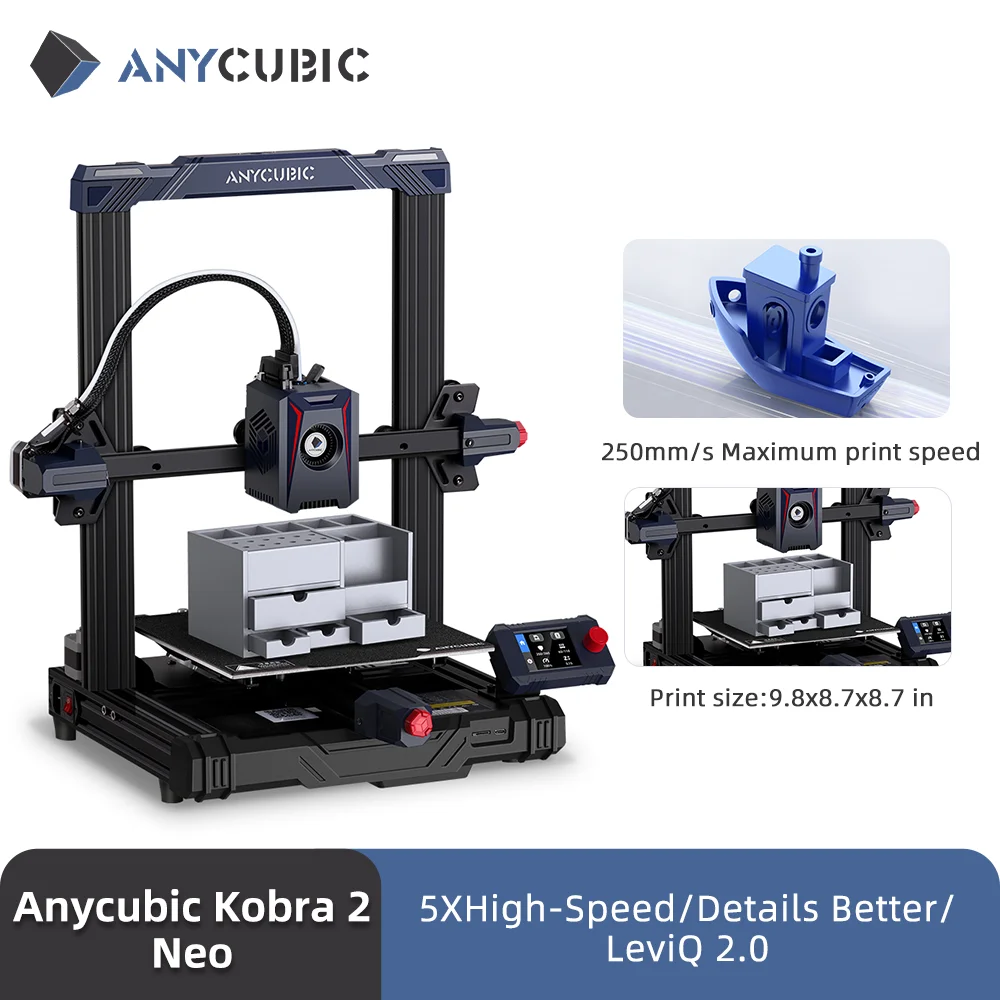 Kit Moteur Extrudeuse AOMUWKE Pour Imprimante 3D Anycubic Kobra 2 - Double Engrenage, Faible Bruit, Compatible PLA/ABS/TPU