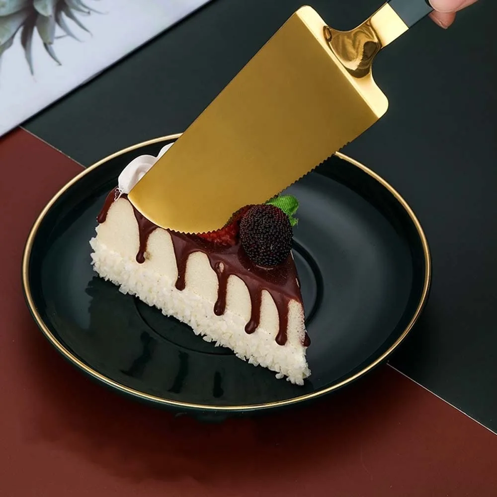 Pastry Tools Stainless Steel Wedding Cake Shovel Knife Set Rose Gold Pizza Knife Baking Tools Accessories Kitchen Knives 1PC