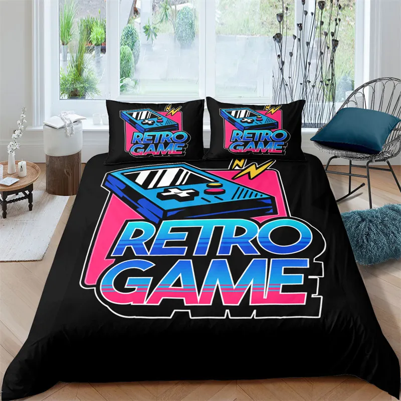 Boys Gamepad Duvet Cover Kids Young Man Video Games Bedding Set Twin  Microfiber Classic Gaming With Controller Black Quilt Cover - AliExpress