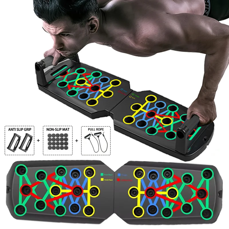 Push Up Bar Home Gym Equipment 30in1 Home Workout Set Foldable Push Up Bar Resistance Band Professional Push Up Strength Training