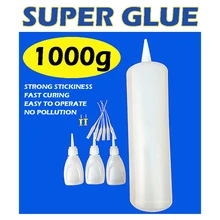 

1000g 502 Super Glue Instant Quick Dry Cyanoacrylate Strong Adhesive Quick Bond Leather Rubber Metal Office Supplies Fast Glue