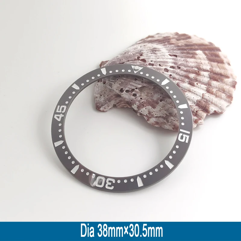 38mm * 30,5mm Uhr Keramik Lünette Einsatz Ring für 40mm Sub Herren Uhrengehäuse Ring Ersatz zubehör Uhren teile – Detail 8