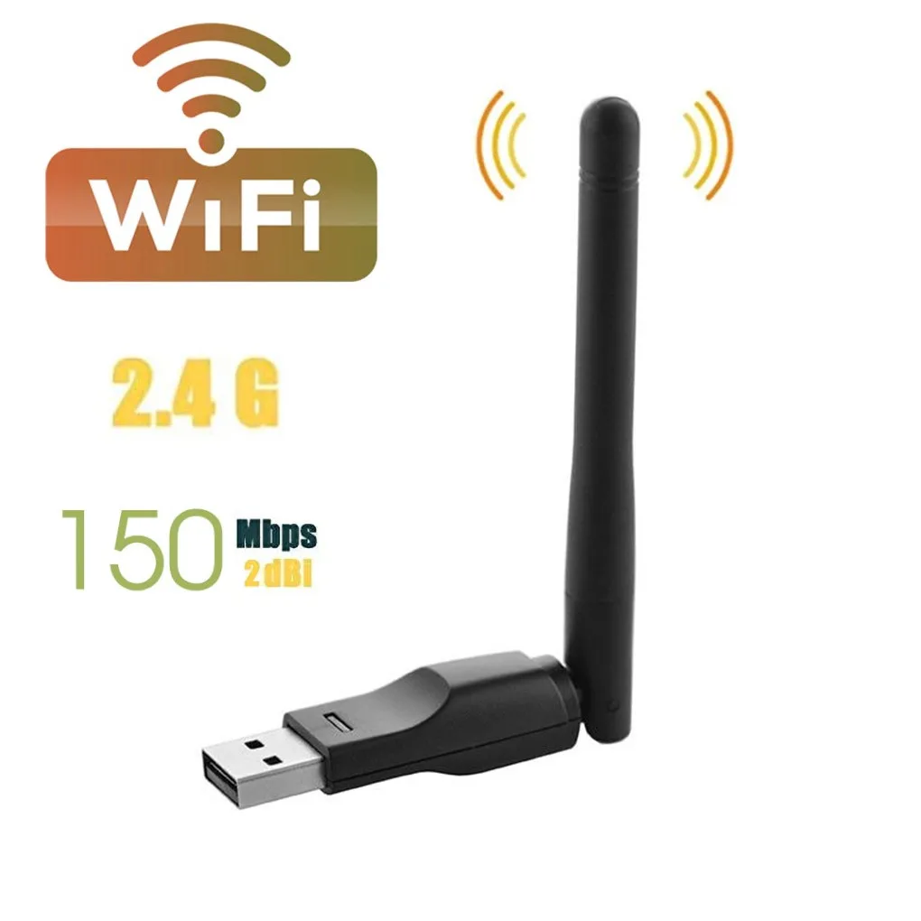 Usb adaptador wi fi antena 150mbps wi fi adaptador de cartão wi fi