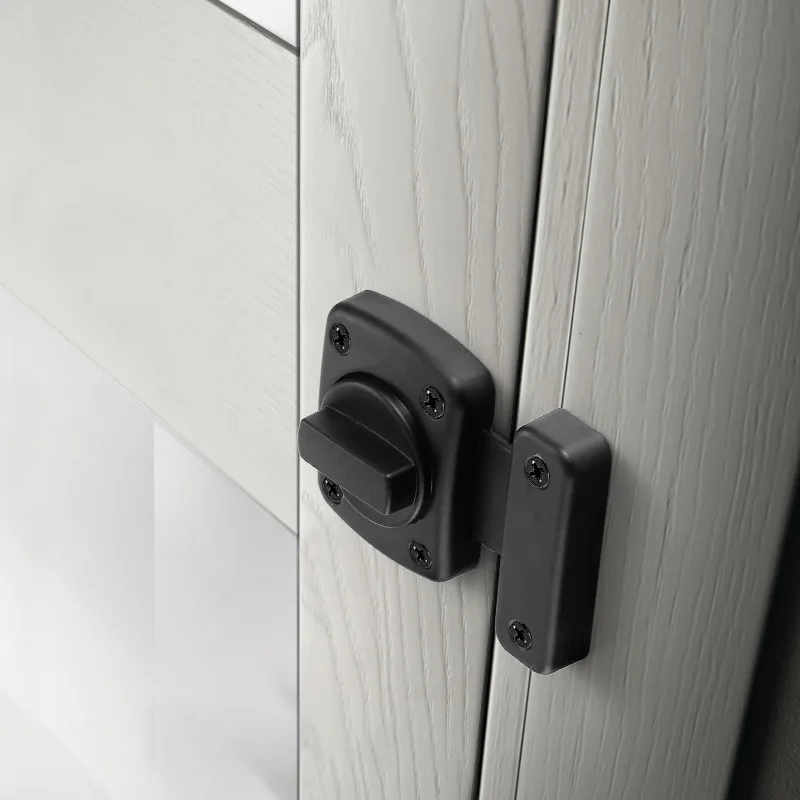 Door lock door latch anti-theft cast metal hook toilet doors right angle sliding gate lock bolts punching locks