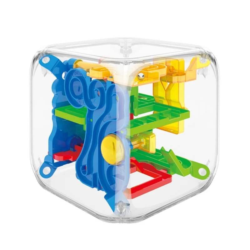

3D Puzzle Maze Cube Toy Multicolor Obstacles Interactive Puzzle