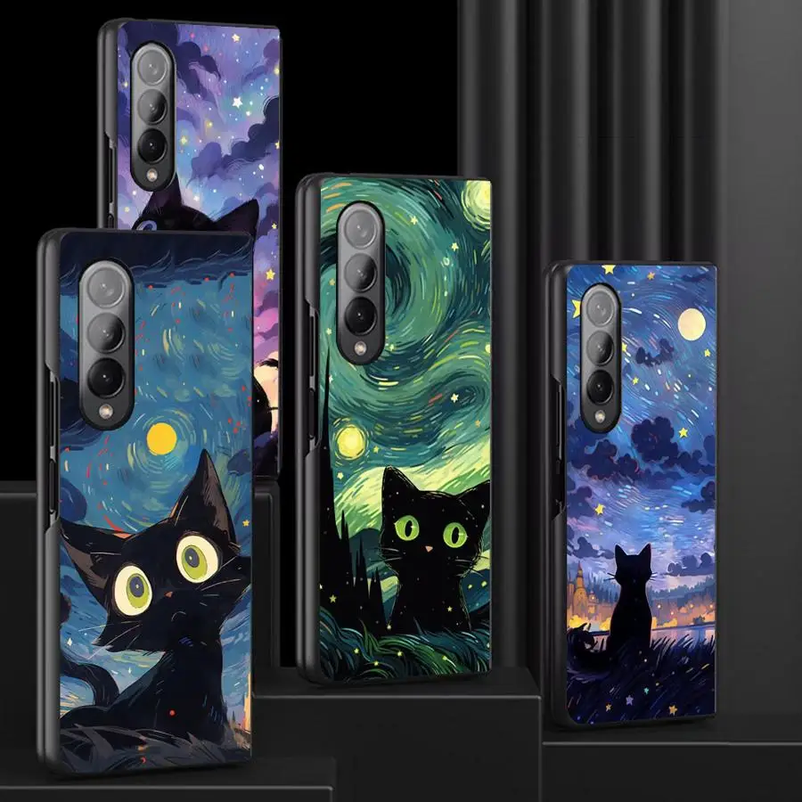 Van Gogh Cat Art Phone Case - Whimsical Protective Back Cover