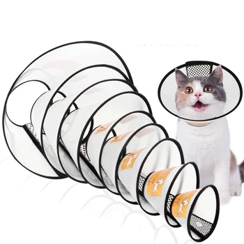 Elizabeth Ring Pet Protective Cover Beauty Anti-bite Anti-lick Universal Cat Dog Collar Adjustable High Transparency Accesorios
