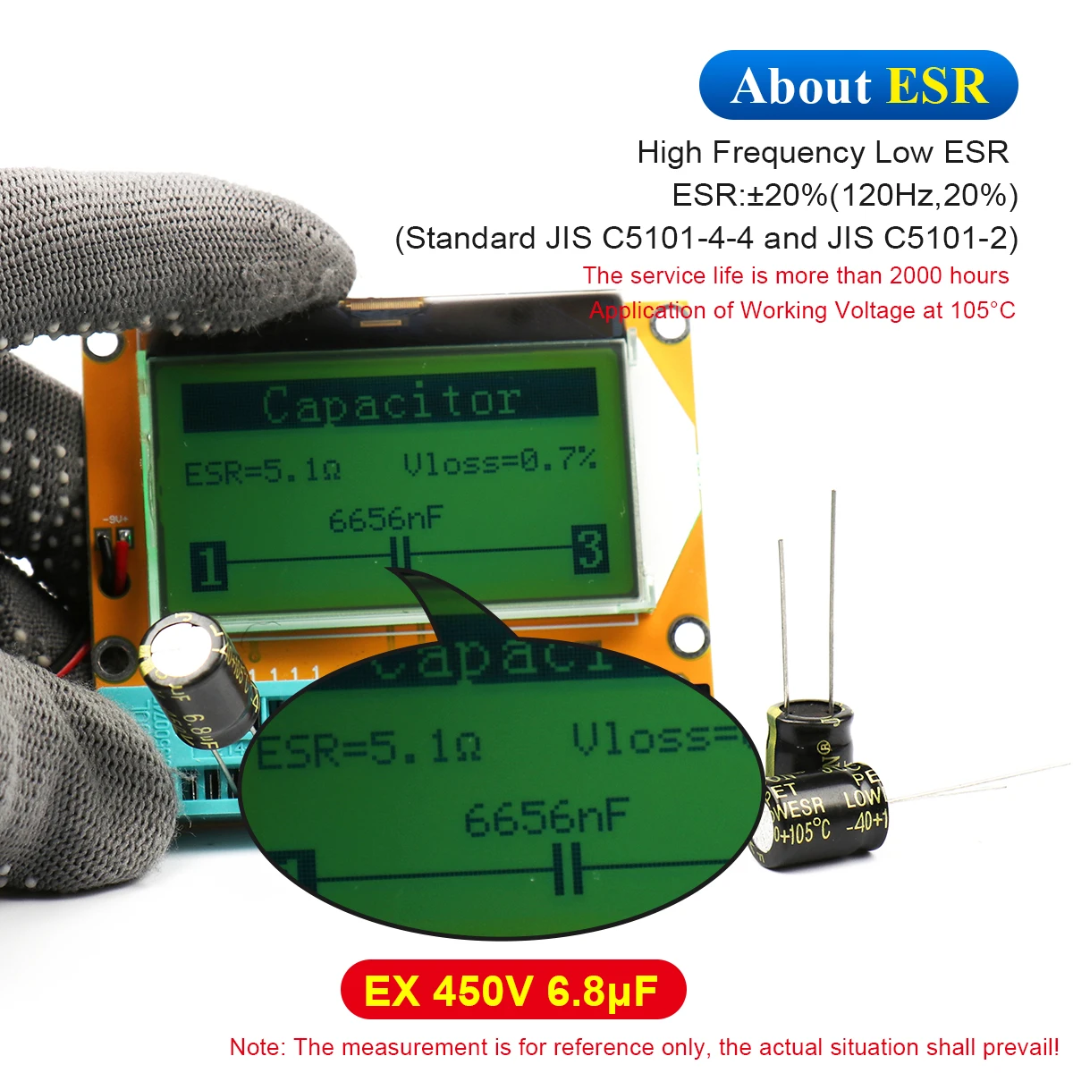 10Pcs JCCON 알루미늄 전해 콘덴서 450V6.8UF 10x13 고주파 저 ESR 저 저항 커패시터 - AliExpress