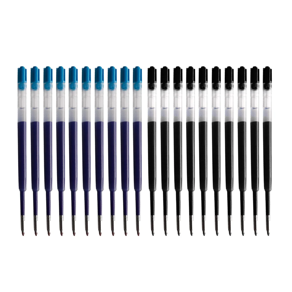 thumbnail image 1 of Recambio de tinta para bolígrafo de gel, L98 mm, repuesto de recarga para bolígrafo, recambios neutros para metal 424, negro, azul, para oficina y escuela, 10 unidades, 1 of 5