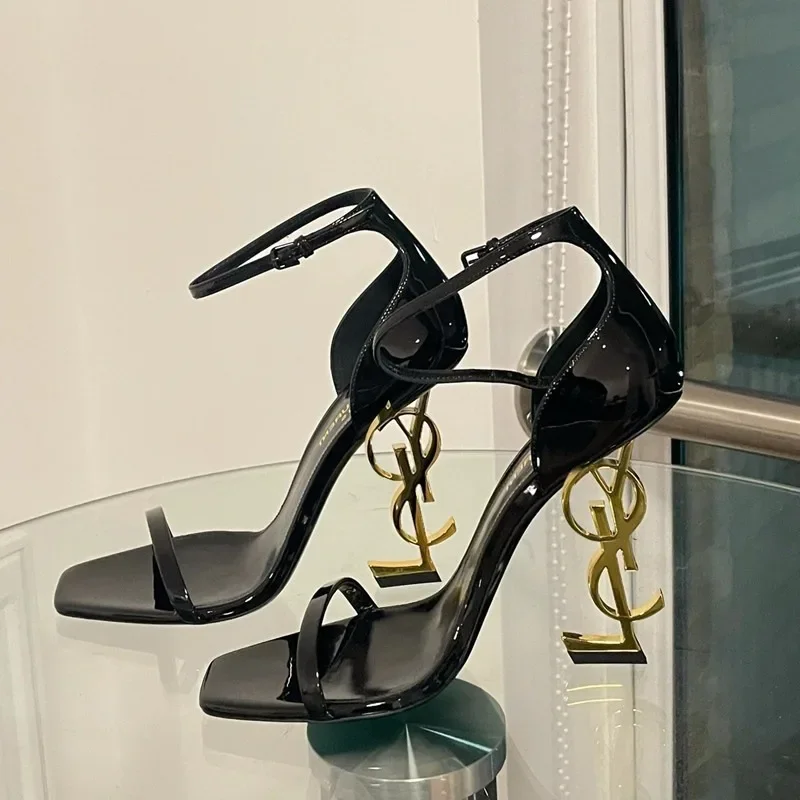 Women's Sandals Fashion Open Toe Square Toe Women's Shoes Summer New Casual Brand Design Special Shaped Heel Women's High Heels