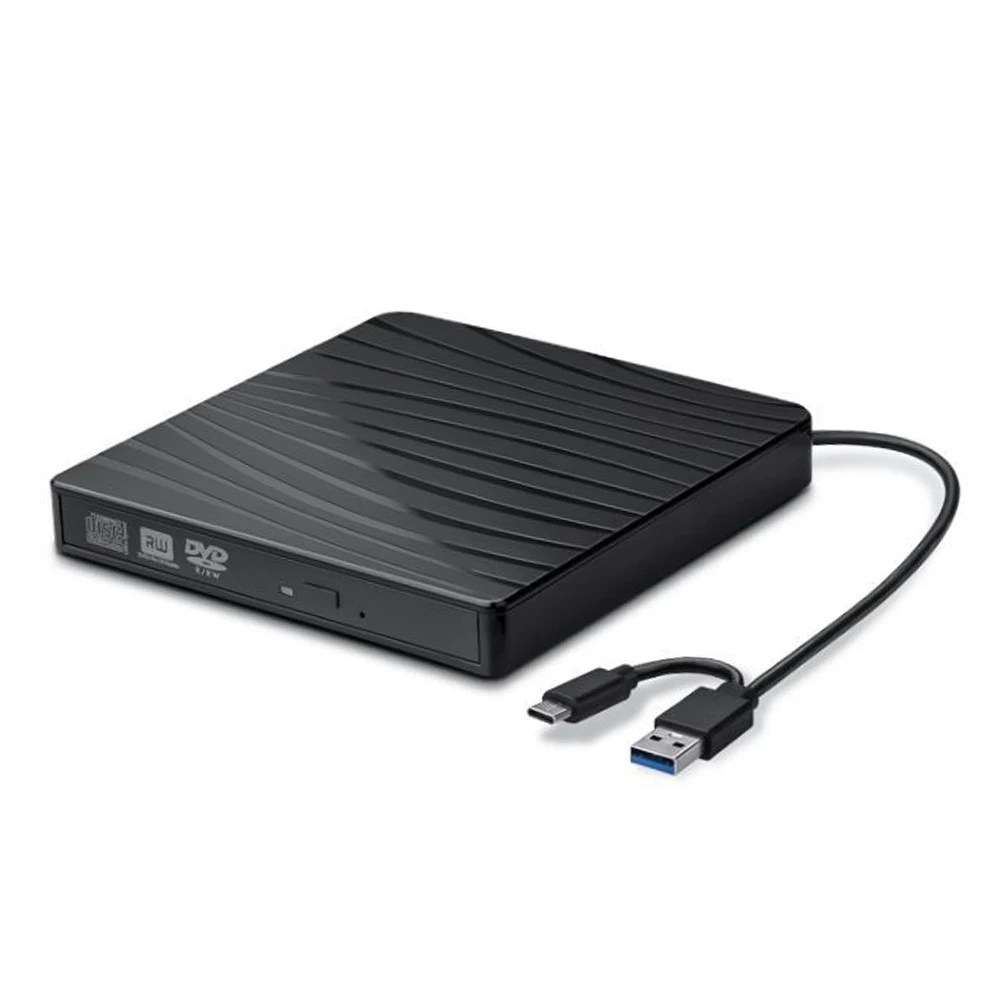 12.7mm External DVD Enclosure USB3.0 Type-C Optical Drive Enclosure Case DVD CD-ROM Player Plug and Play for Laptop Notebook PC cd dvd drive