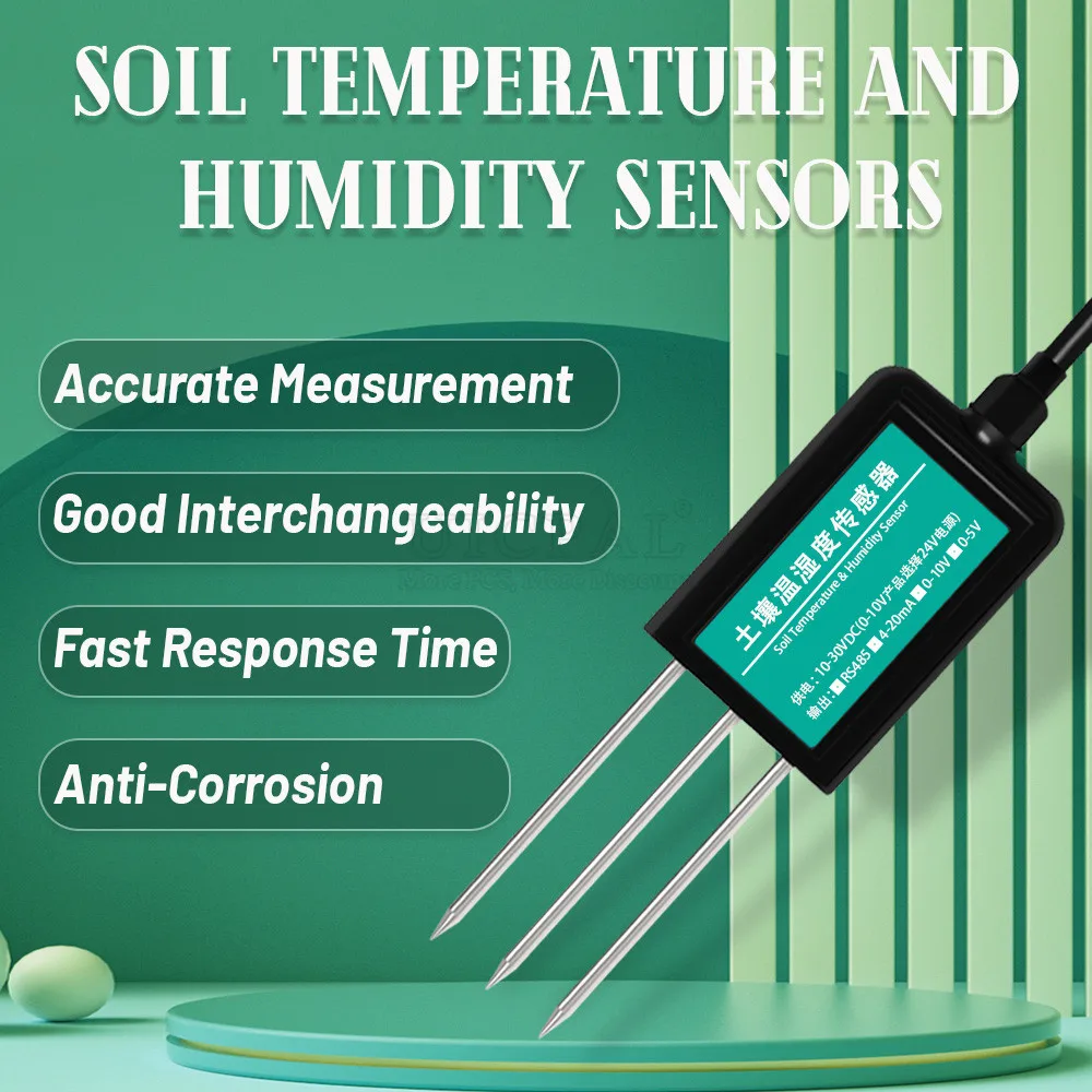 TemperatureHumiditySensor420mARS48505V010VOutputSoil