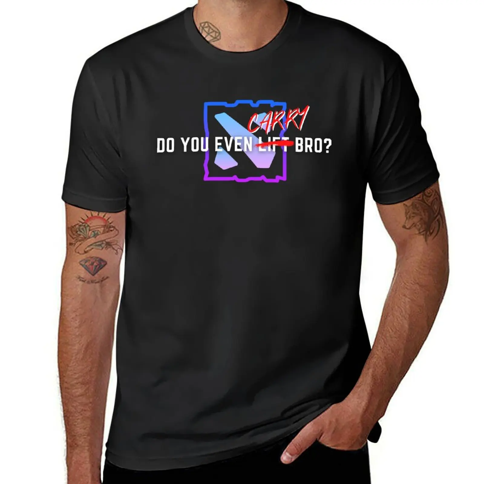 

Dota - Do You Even CARRY Bro T-shirt graphics blacks funnys men clothing