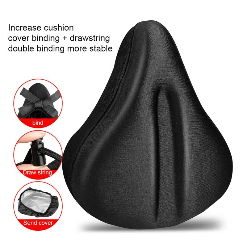 Bike Saddles Breathable Silicone Sponge Anti-slip Bicycle Seat Cycling Riding Racing Thickened Scooter Cushion Accessory |