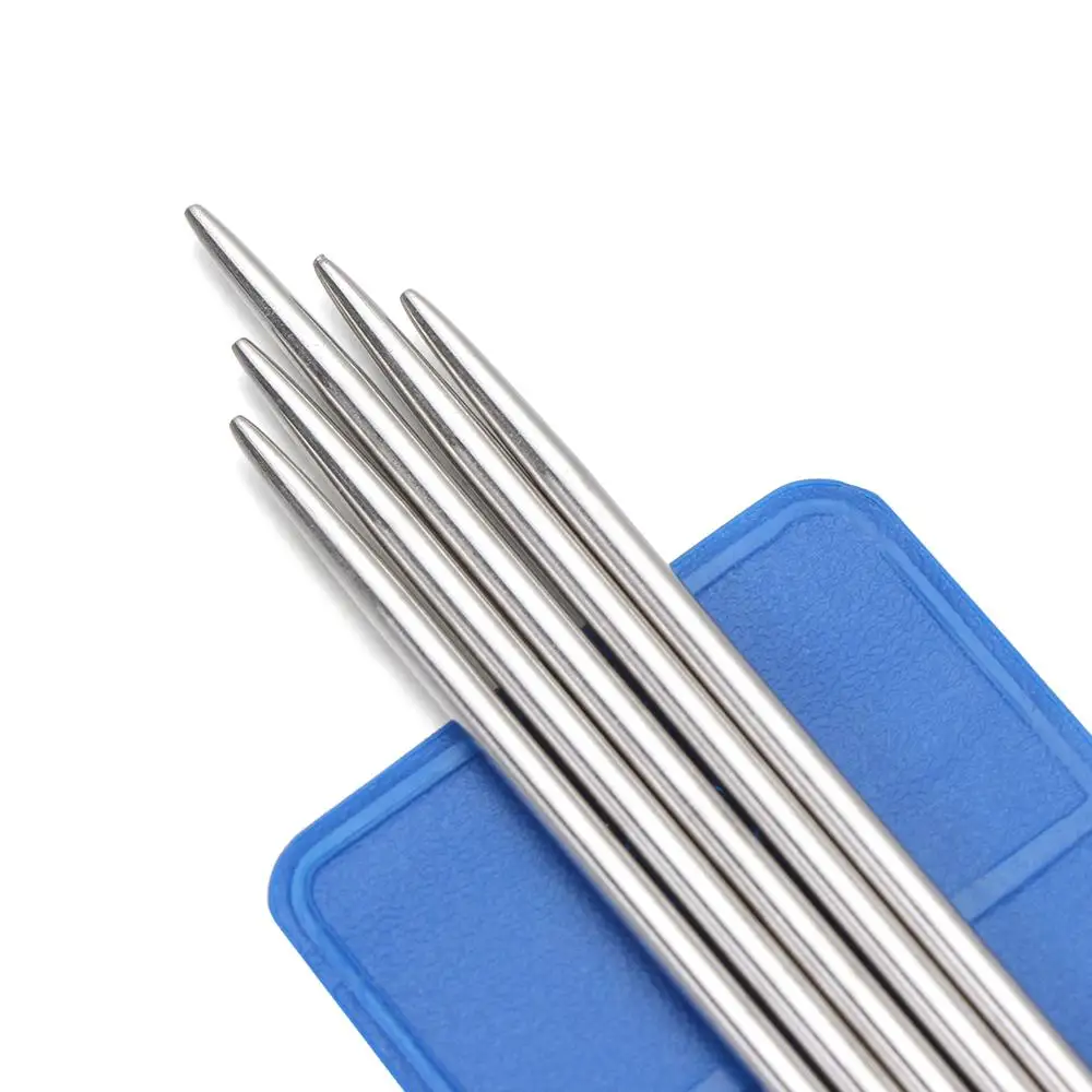 5Pcs/set 20cm Straight Knitting Needles Stainless Steel Crochet Hook DIY Sweater Weave Knitting Tools Size 2-5mm