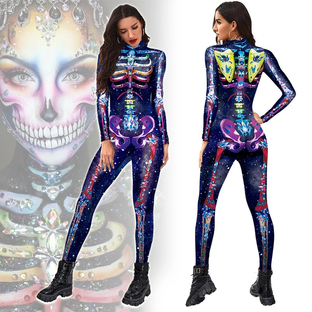 Skeleton Bodysuit Women's Costume