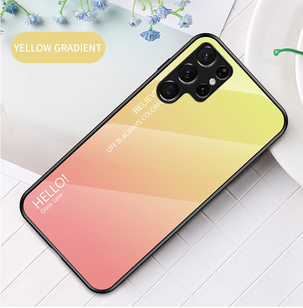 Custodia in vetro rigido DECLAREYAO S21 FE per Samsung Galaxy S22 S21 S20 Ultra S10 S9 S8 Plus Custodia sottile per Samsung _voghion.com