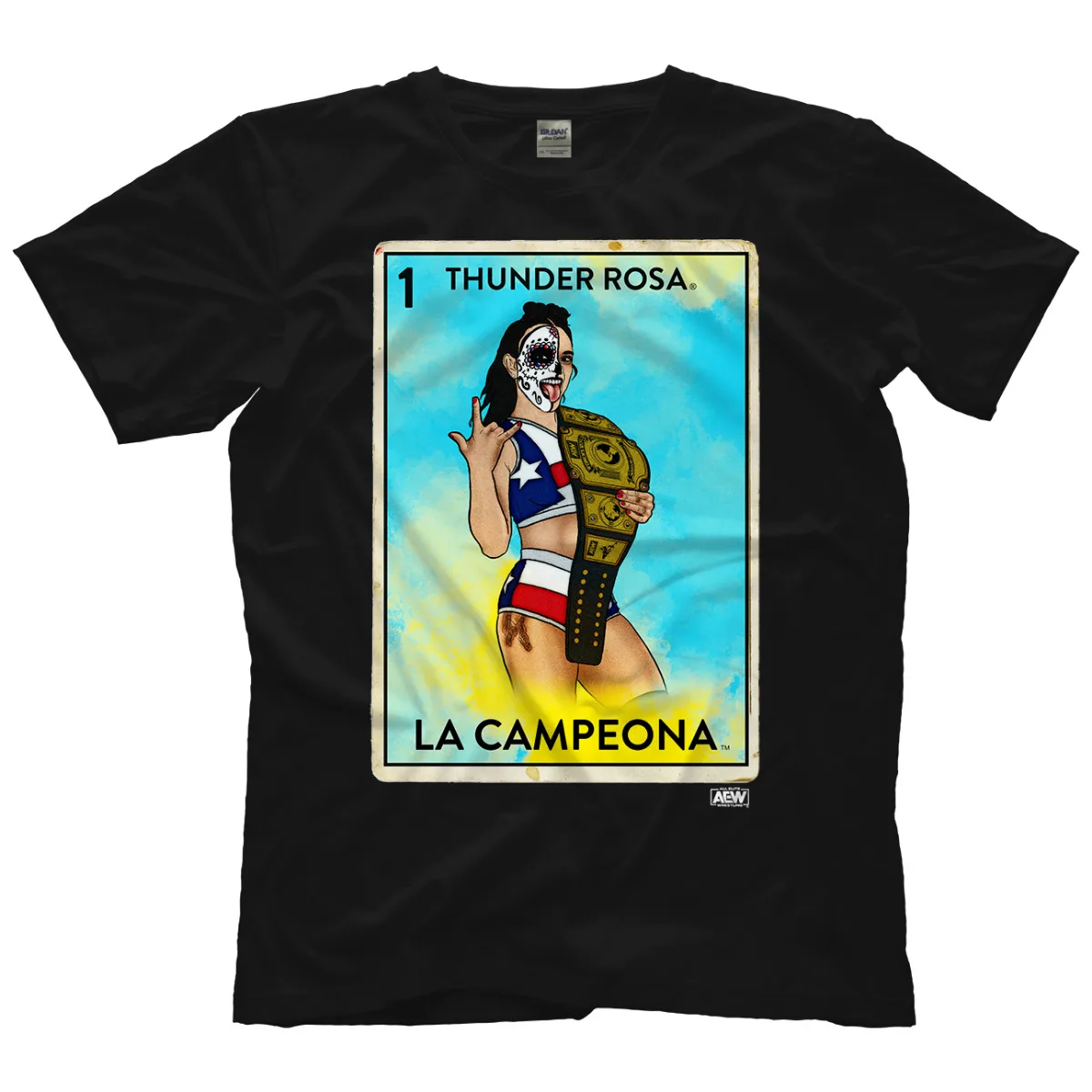 Thunder Rosa La Campeona Aew Maglietta Ufficiale Maniche Lunghe O Corte