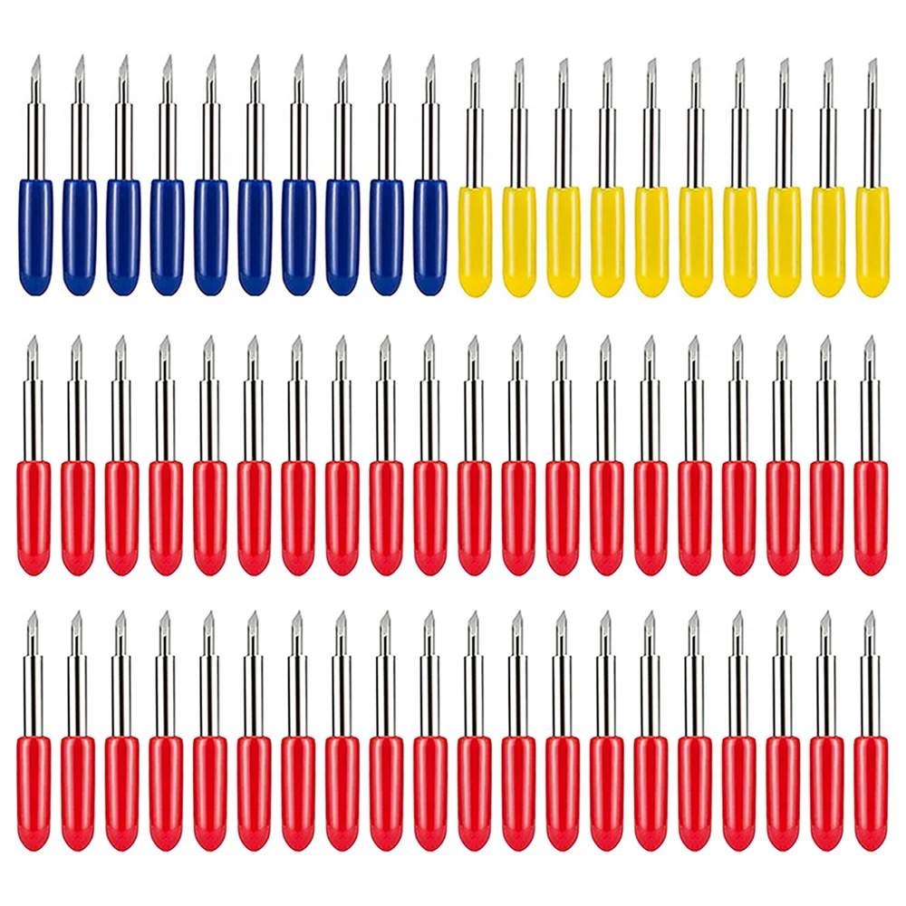 Lame Di Ricambio Da 30/45/60 Gradi Per Roland Cricut Plotter Blade Knife Cutter Blades Per Elettroutensili Plotter Da Taglio 50 Pezzi