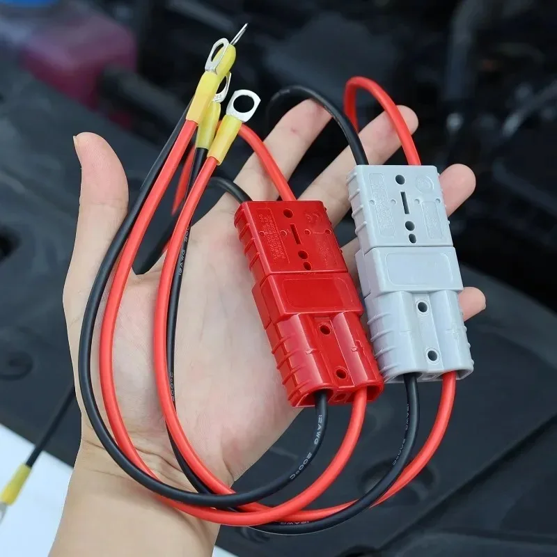 28cm Anderson Plugs 50A with Wire 12AWG M8 Post Jacket Forklift Battery Charging Cable Extension Cord Anderson Connector