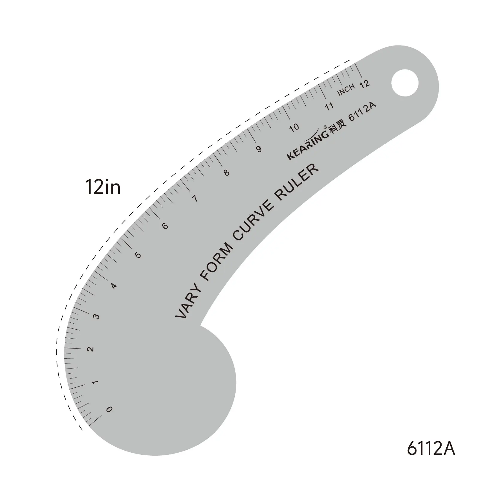 KEARING 12inch Vary Form French Curve Ruler for Pattern Making, Aviation  Aluminum Hip Curve Ruler for Measuring Sewing