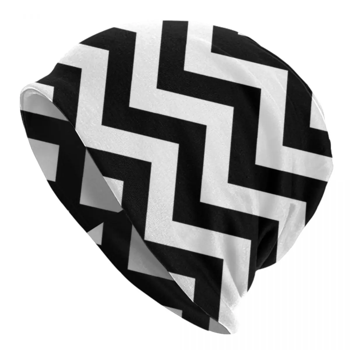 

Modern Twin Peaks Geometric Zigzag Skullies Beanies Caps Unisex Winter Warm Knitting Hat Hip Hop Bohemian Bonnet Hats Ski Cap