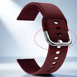 Breathable Silicone Sport Strap for Smartwatches - Official Watchband Accessory (24 - Wine - red - S)