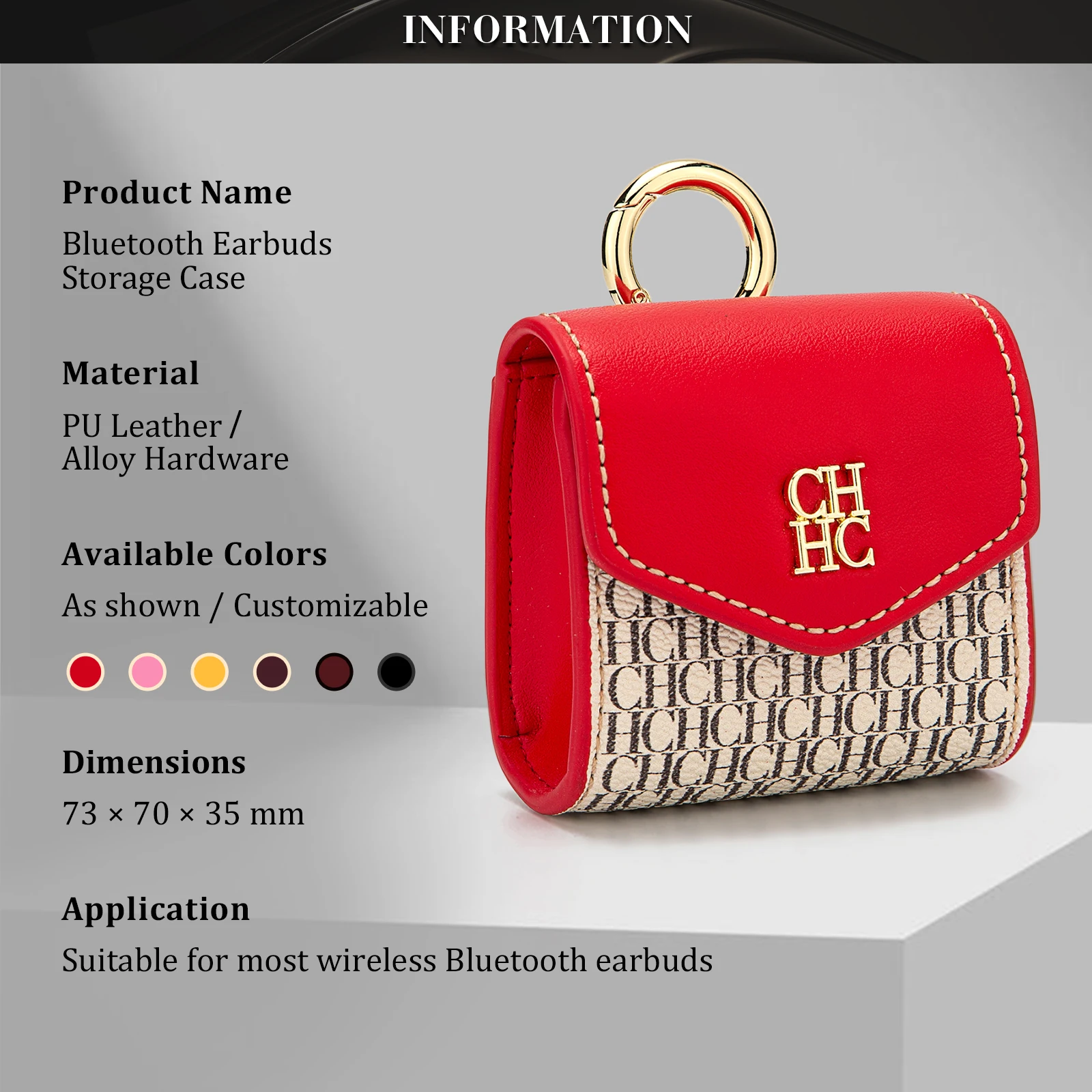 CH Brand Bag Accessories Headphone Bag Embossed Design Fashionable Versatile Exquisite 2026 Autumn Winter New Mini Bag