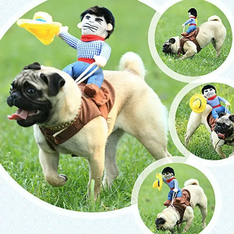 2024 Dog Clothes Funny Pet Dogs Cosplay Costumes Set Halloween Dog