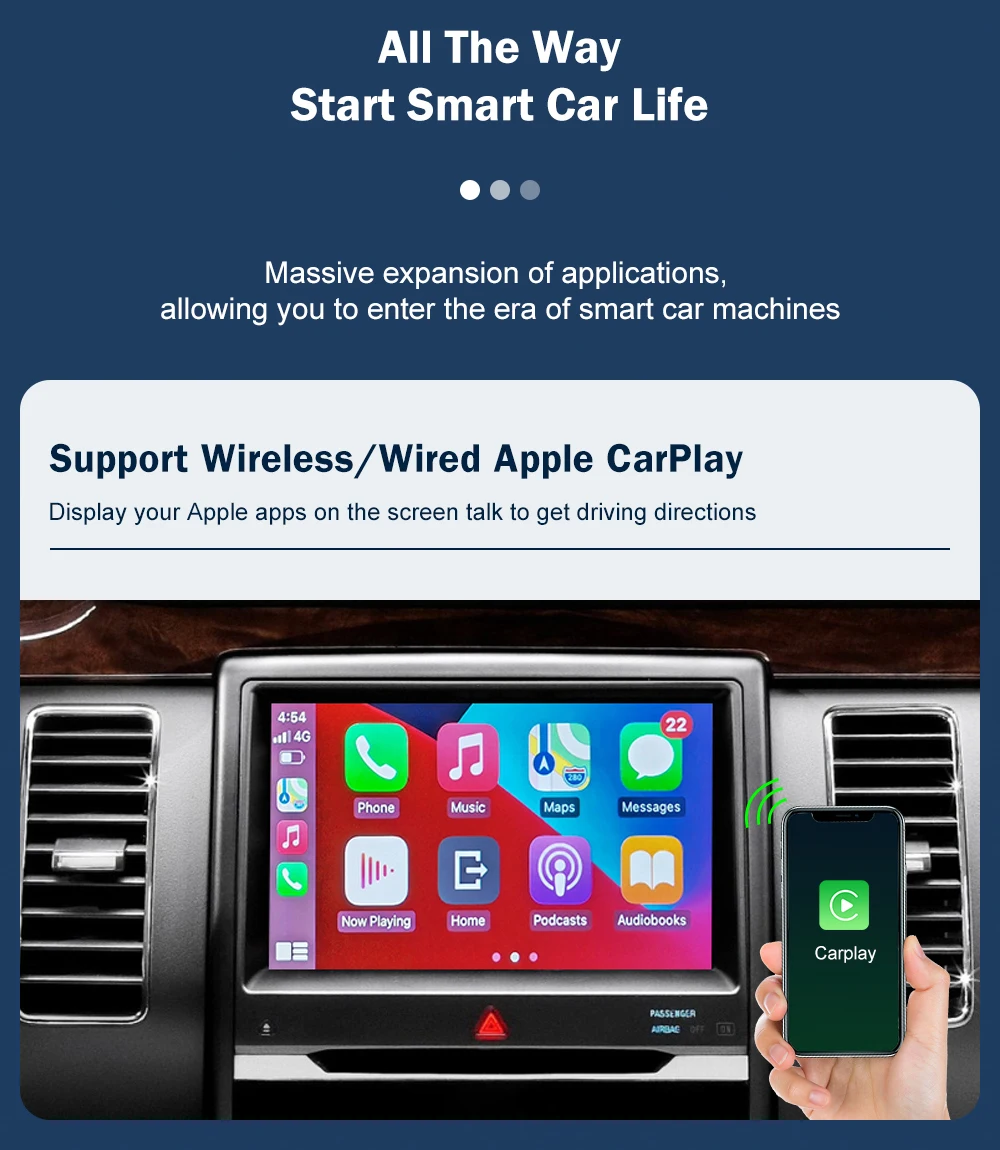 Kabelloses CarPlay für Ford Flex Taurus Sync 2 Android Auto Interface Mirror Link AirPlay Car Play Funktionen Zubehör Interieur – Detail 6