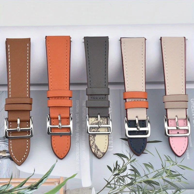 Elegant Leather Watch Band - Premium 20mm/22mm Strap
