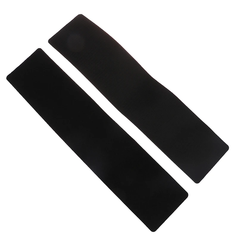 Adhesive Frameless Black Weather-Proof License Plate Holder Set - 2 Pack