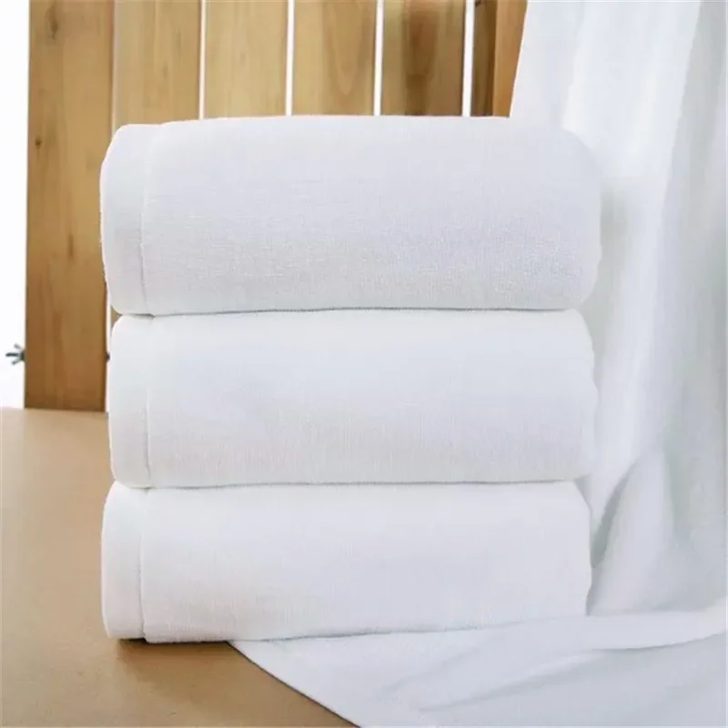 5 Pieces White Color 5 Stars Hotel Bath Towel 80 x 160 cm High Quality 800 Grams Bath Towel Customize