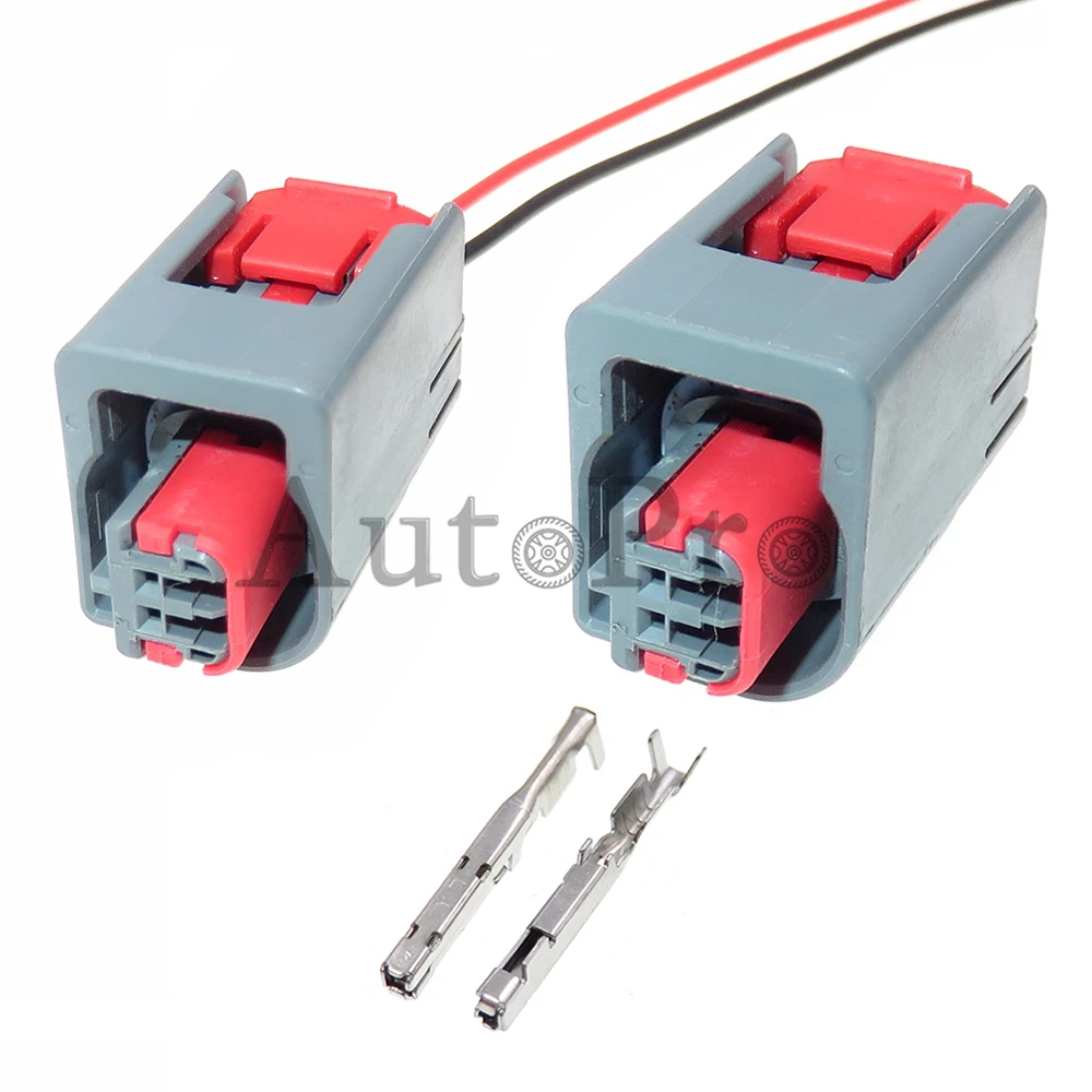 

1 Set 2 Hole Automobile Waterproof Cable Socket for Benz Door 1438426-3 Car Wiring Terminal Connector